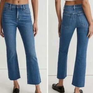 Madewell Midrise Kick Out Crop Jeans in Cherryville Wash Size 30 stretch classic